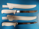 Fish Filleting Knife Set (4 knives - 14cm, 15cm, 20cm, 21cm) Japanese Stainless - Diamond Networks