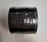 Sideview of spool of Seabraid commercial braid fishing line black 8 strand