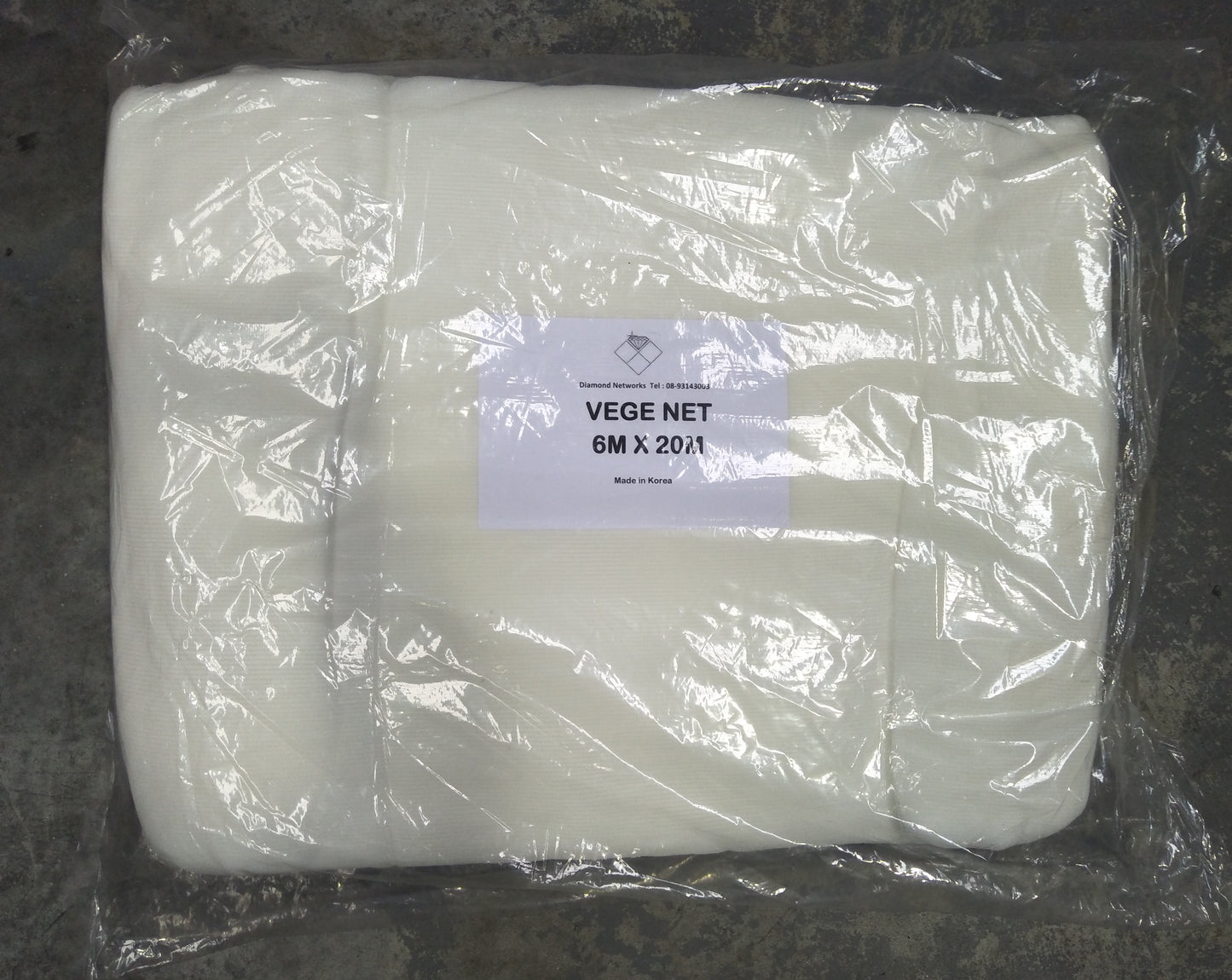 Fruit Fly Net - 6m x 20m - Pre Pack - Knitted Netting - White - UV Resistant - High Quality