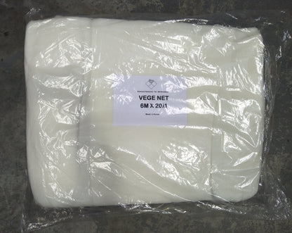 Fruit Fly Net - 6m x 20m - Pre Pack - Knitted Netting - White - UV Resistant - High Quality