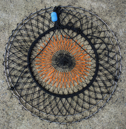 5 x Crab Nets 75cm Stainless Steel - Orange Eye - Mesh Bottom - Minimum Quantity Order 5