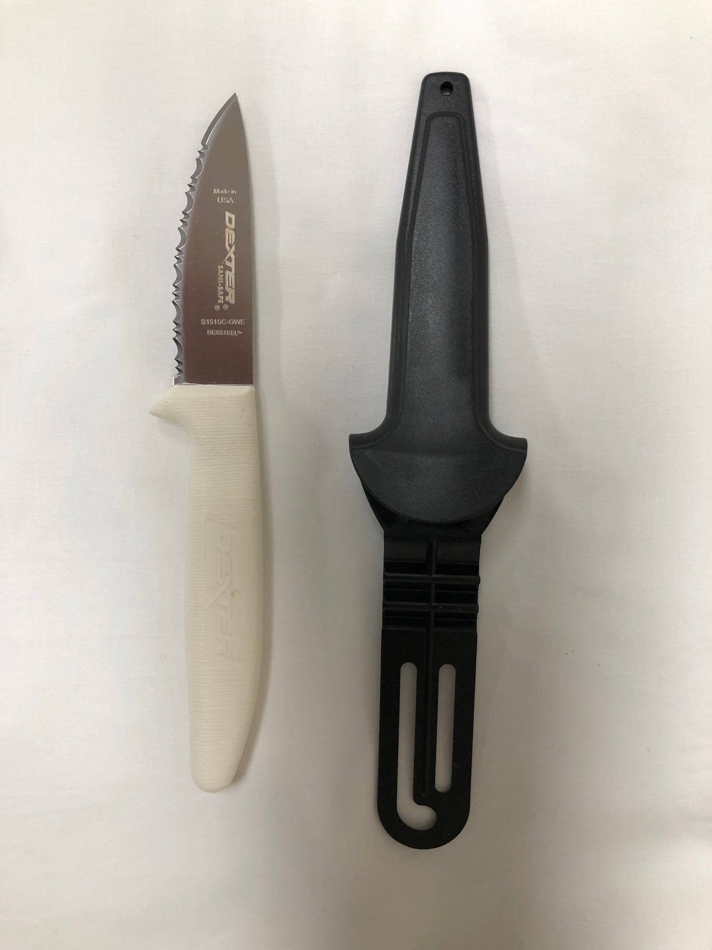 Dexter Russell 3 1/2" Mariners Utility Fishing Bait knife with scabbard in Perth