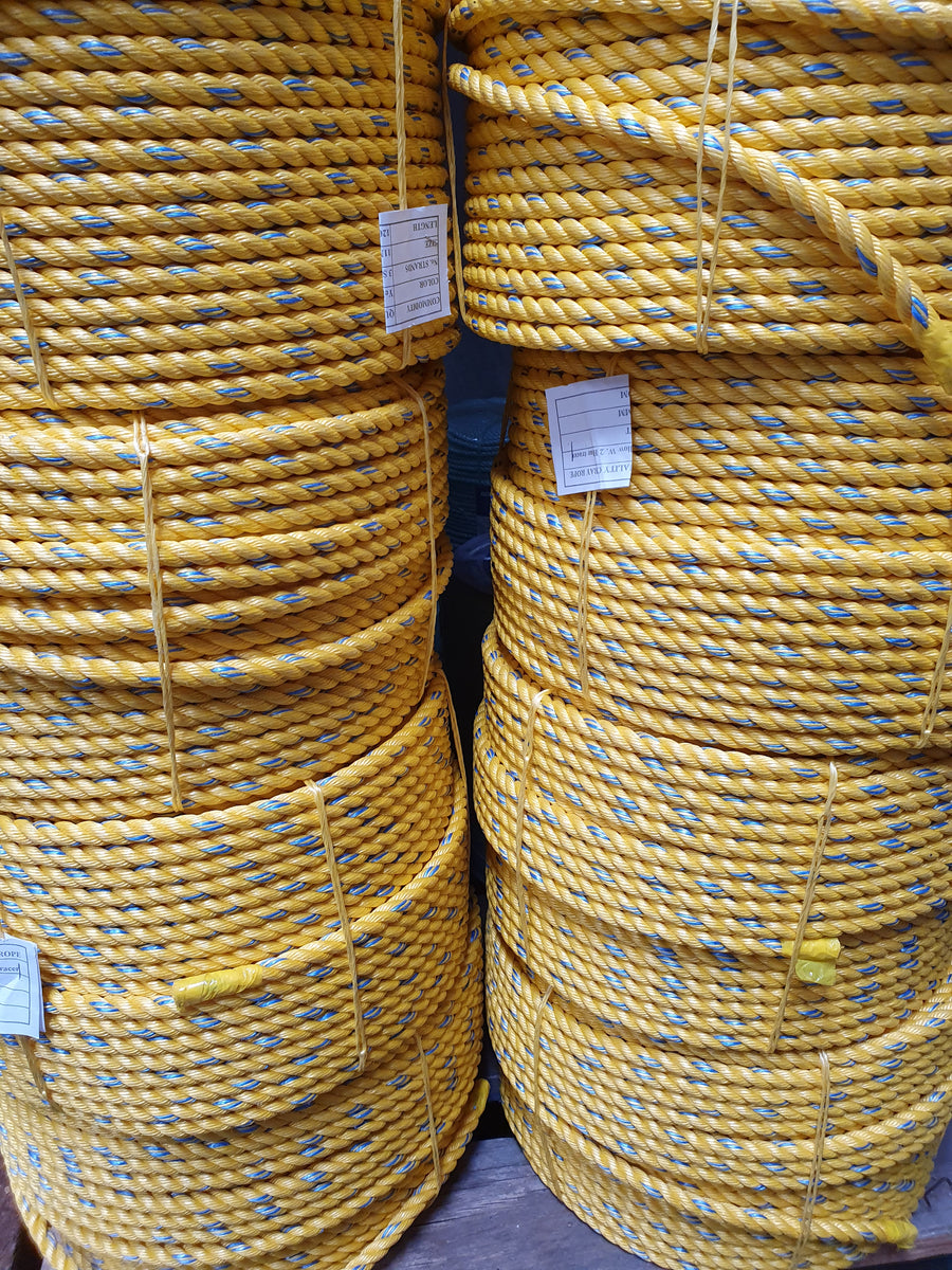 Craypot Rope - Diamond Networks - Yellow with Blue Fleck - 120m & 220m