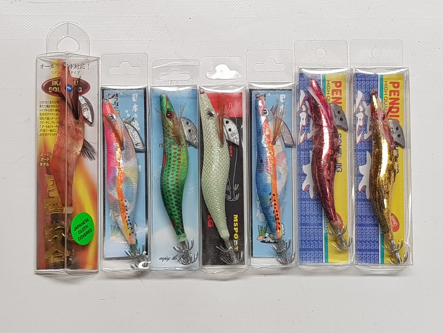5 x Squid Jig 3.5 Size - Variety of High Quality Types - Japanese Cloth - Minimum Quantity Order 5 - Diamond Networks