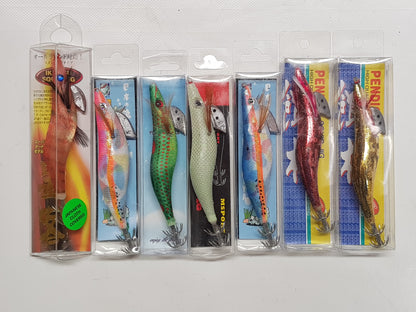 5 x Squid Jig 3.5 Size - Variety of High Quality Types - Japanese Cloth - Minimum Quantity Order 5 - Diamond Networks